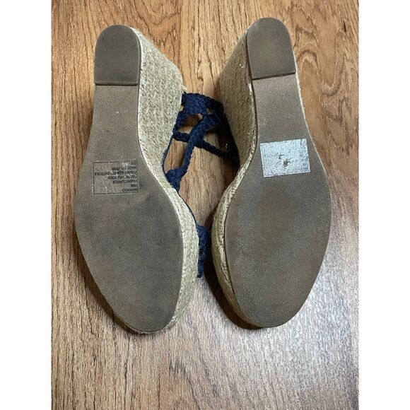 Steve Madden blue mango crochet wedge heel espadrilles - Picture 9 of 9